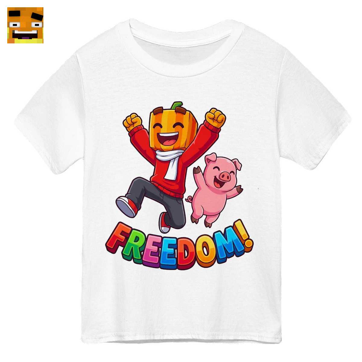 Paluten Merch: Kürbis Gamer & Schweinchen feiern die Freiheit! - Offizielles Cartoon-Shirt 1 Paluten Merch: Kürbis Gamer & Schweinchen feiern die Freiheit! - Offizielles Cartoon-Shirt