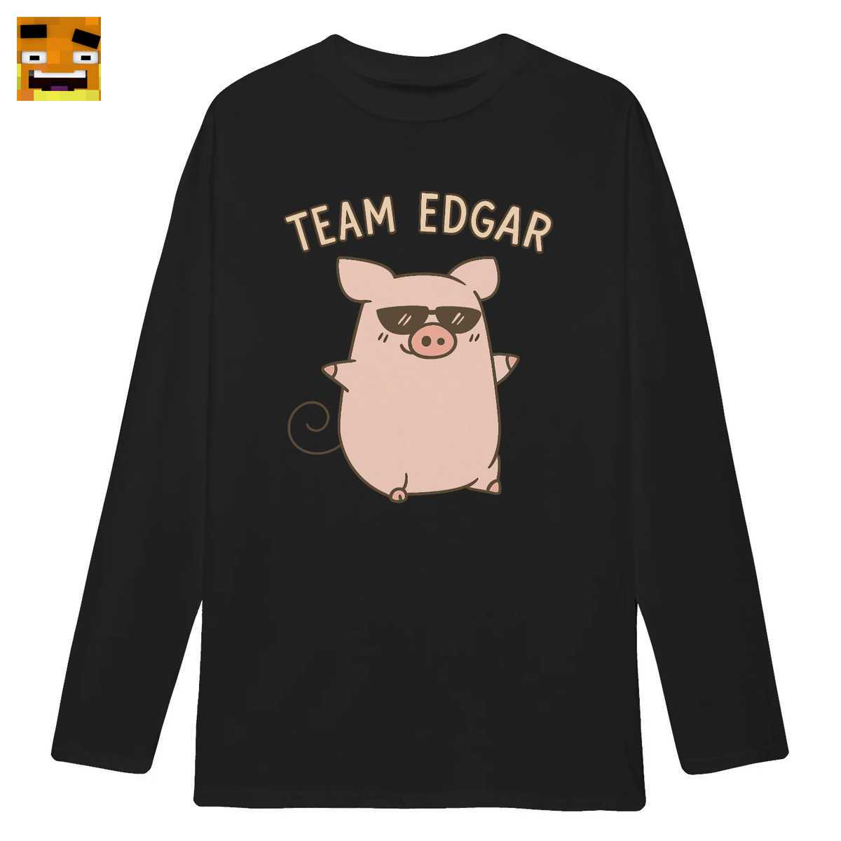 Paluten Merch: Team Schweinchen - Cooles Schwein mit Sonnenbrille - Offizielles Edgar Fan-Shirt 3 Paluten Merch: Team Schweinchen - Cooles Schwein mit Sonnenbrille - Offizielles Edgar Fan-Shirt – Bild 3