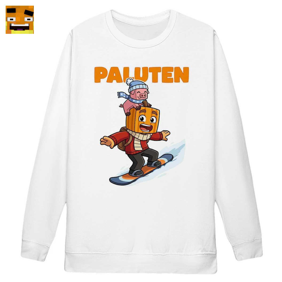 Paluten Merch: Kürbis-Gamer & Schweinchen beim Snowboarden - Lustiges Winterabenteuer Design 3 Paluten Merch: Kürbis-Gamer & Schweinchen beim Snowboarden - Lustiges Winterabenteuer Design – Bild 3