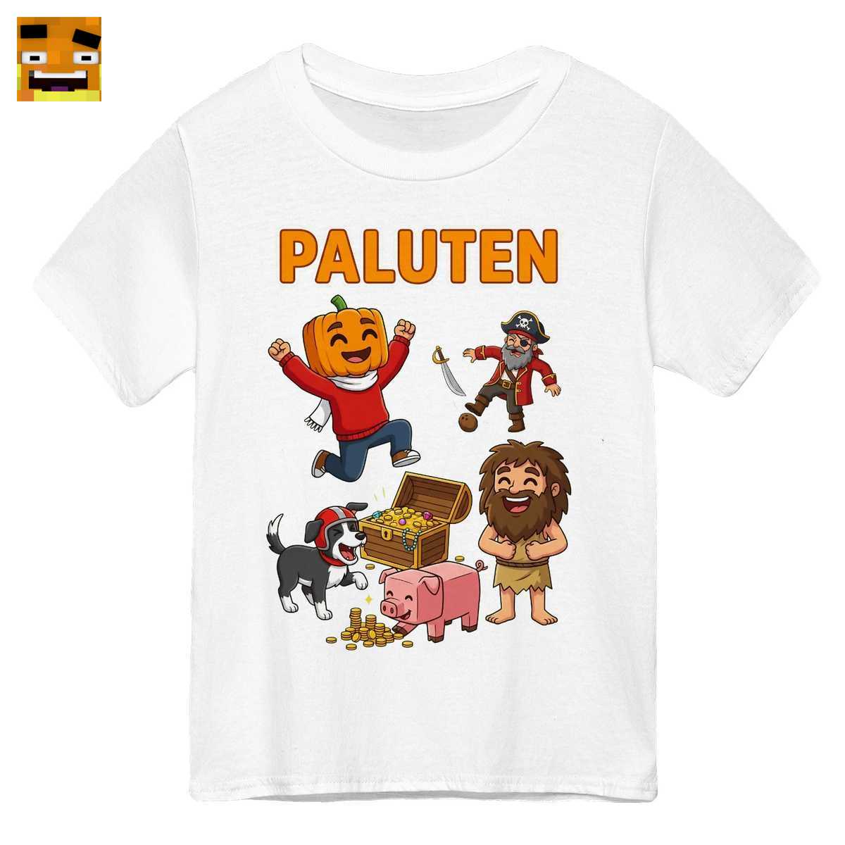 Paluten Merch: Kürbiskopf Gamer und seine Abenteuer-Crew - Cartoon Gaming Design 1 Paluten Merch: Kürbiskopf Gamer und seine Abenteuer-Crew - Cartoon Gaming Design