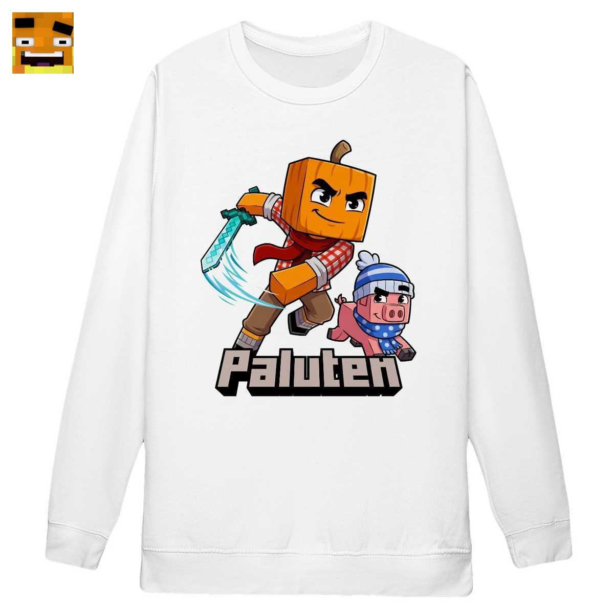Paluten Merch: Kürbiskopf Gamer im Abenteuer mit Schweinchen - Gaming Fan-Shirt mit Edgar 2 Paluten Merch: Kürbiskopf Gamer im Abenteuer mit Schweinchen - Gaming Fan-Shirt mit Edgar – Bild 2