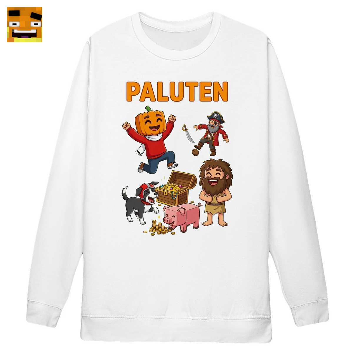Paluten Merch: Kürbiskopf Gamer und seine Abenteuer-Crew - Cartoon Gaming Design 2 Paluten Merch: Kürbiskopf Gamer und seine Abenteuer-Crew - Cartoon Gaming Design – Bild 2